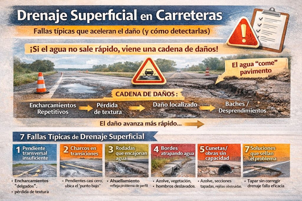 Infografia de Drenaje superficial en carreteras